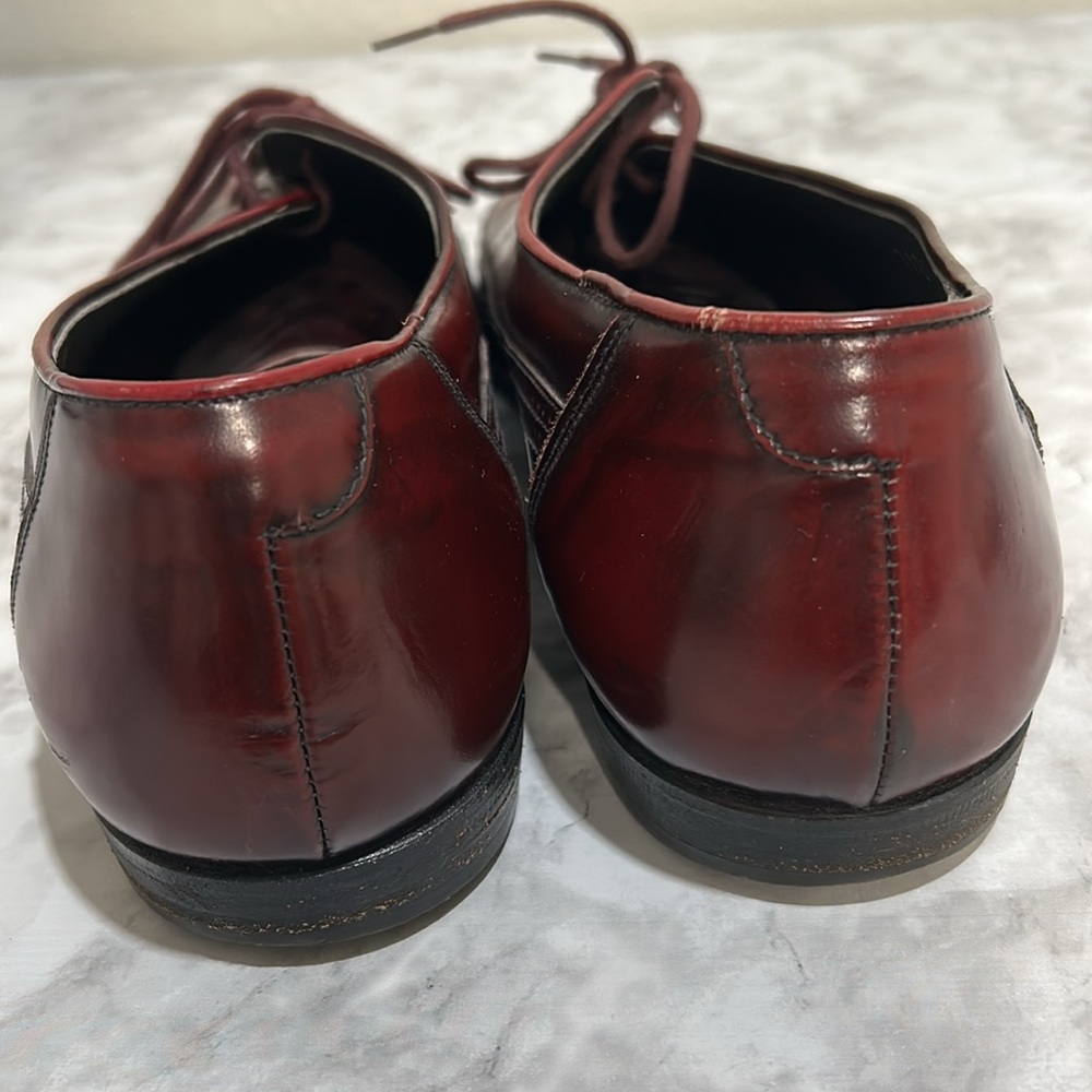 BRUNO MAGLI STEWARD MENS DRESS SHOES LEATHER MADE IN ITALY BURGUNDY Sz 9 - Picture 9 of 11